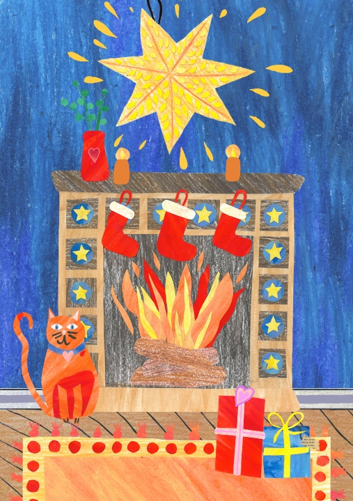 Fireplace Greetings Card