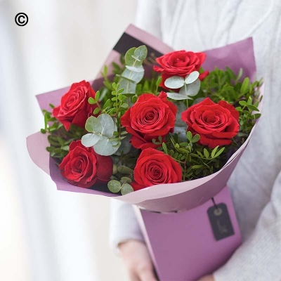 6 Red Rose  Gift Box