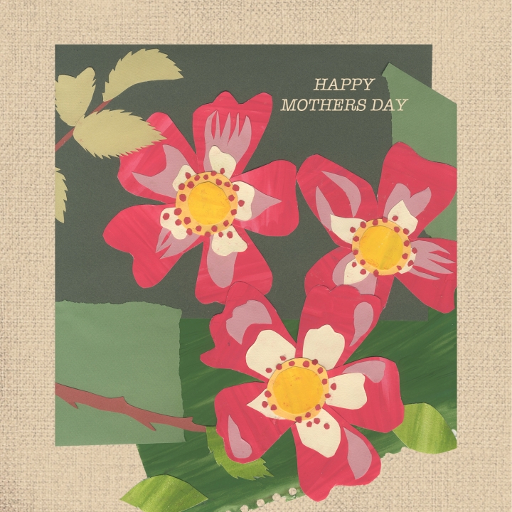 Dog Rose Happy Mother's Day Greetings Card