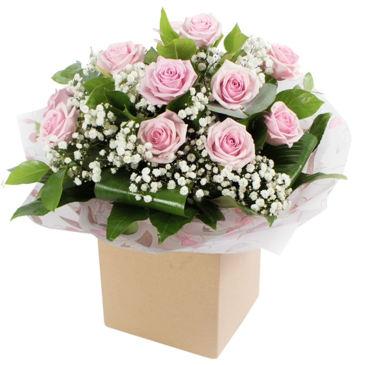 Dreamy dozen pink roses